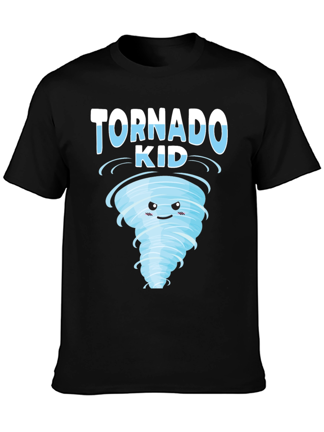 Tornado Kid Graphic T-Shirt - Weather Cartoon Tee