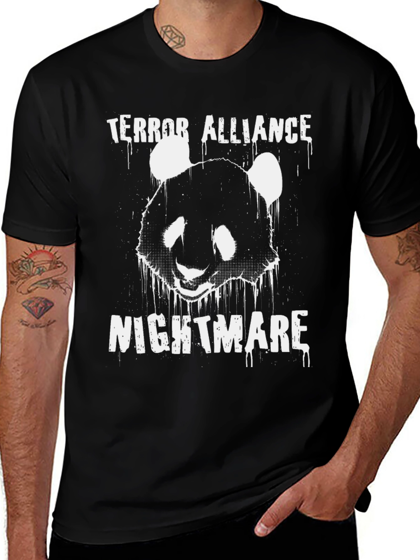 Terror Alliance Nightmare Panda Graphic T-Shirt