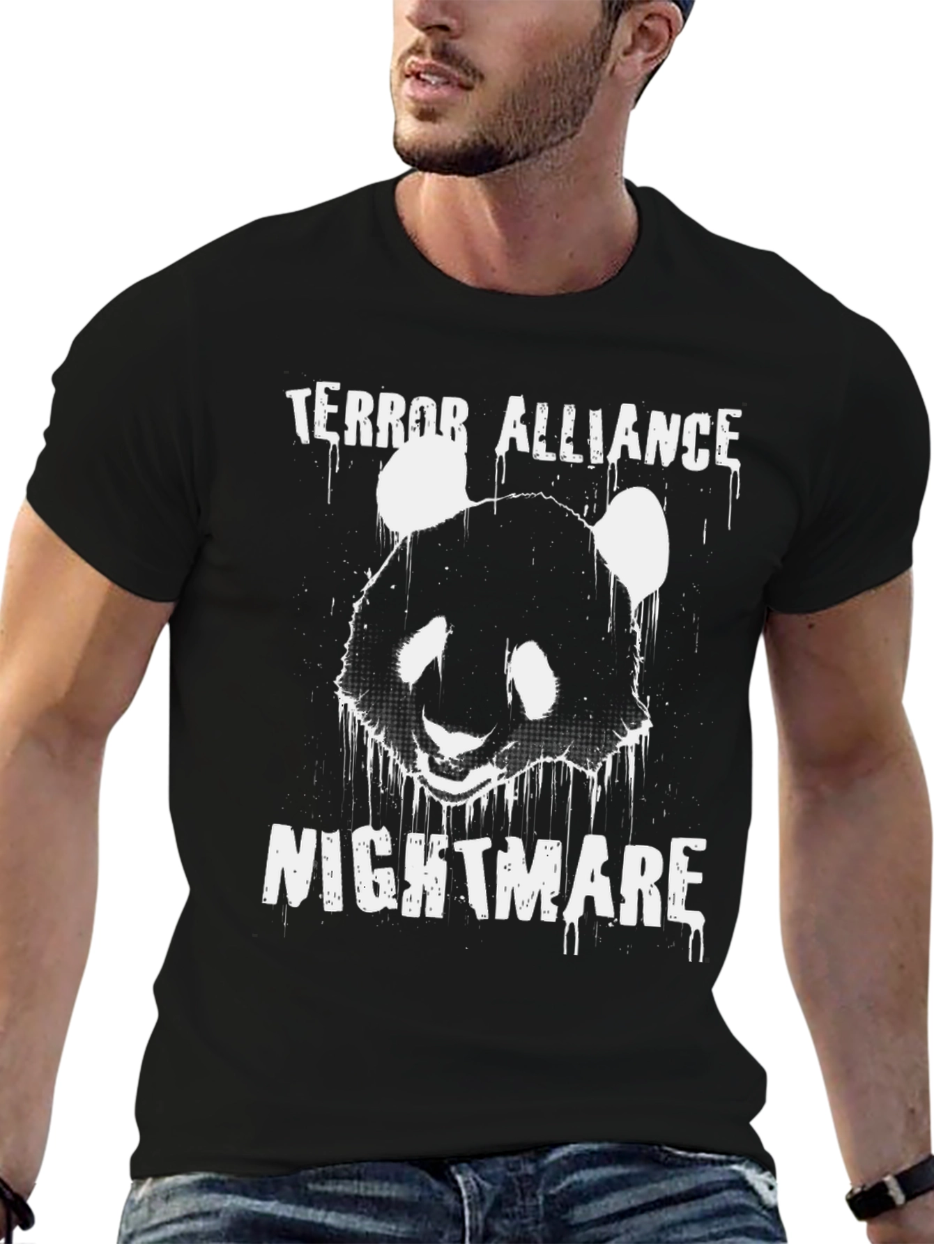 Terror Alliance Nightmare Panda Graphic T-Shirt