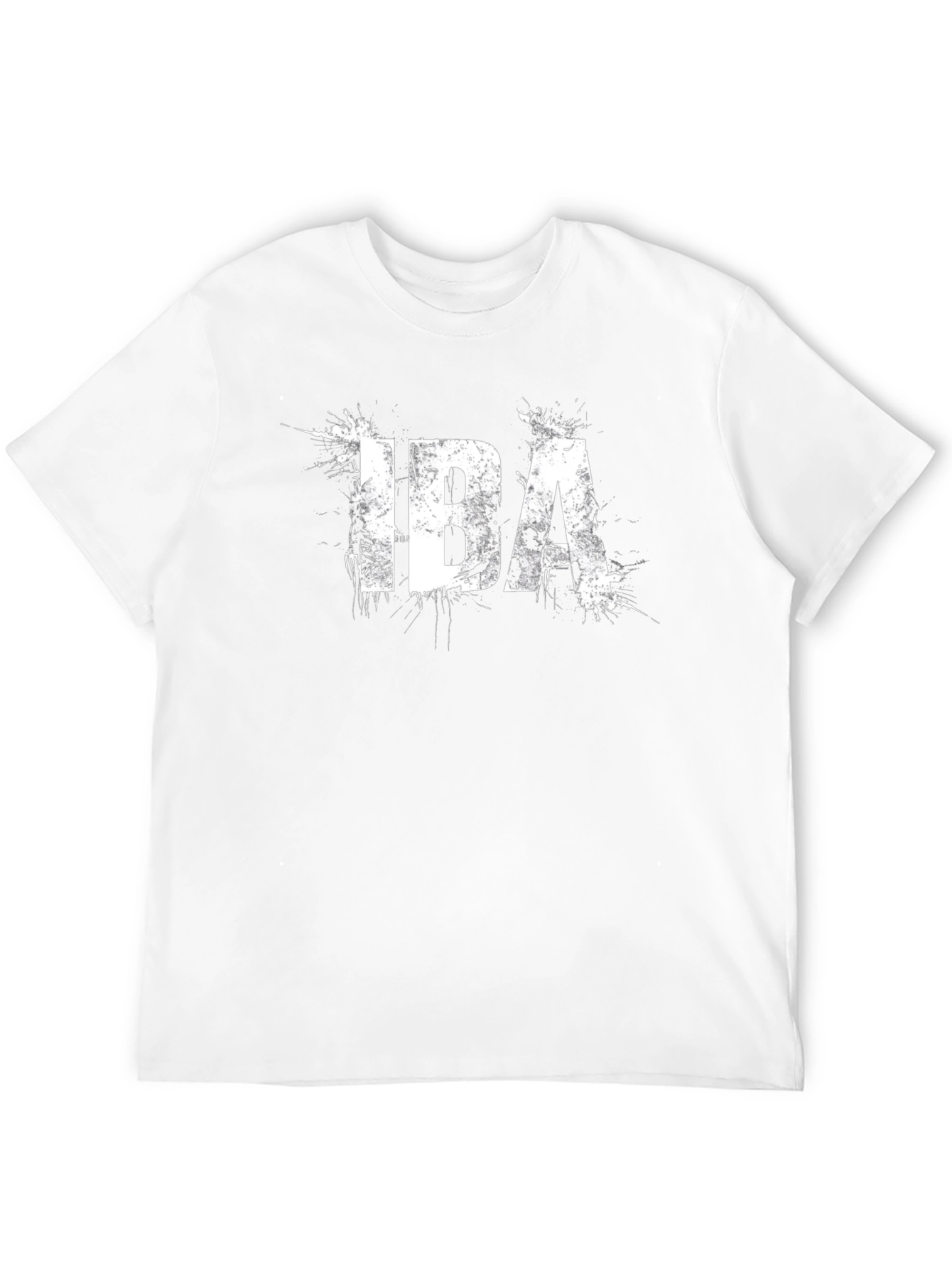 IBA Splatter Graphic Tee - Trendy Black T-Shirt