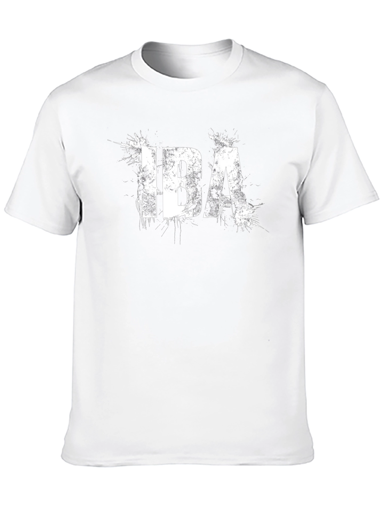 IBA Splatter Graphic Tee - Trendy Black T-Shirt