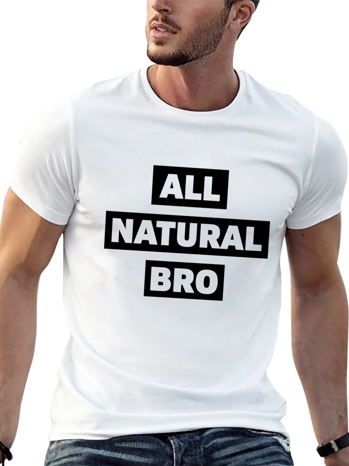 All Natural Bro Graphic Tee - Casual Style