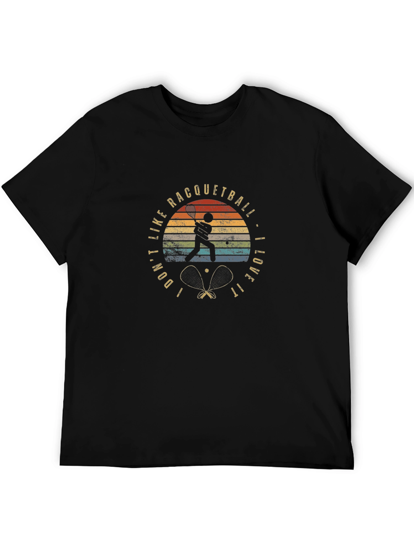 Racquetball Lover Graphic Tee - Sporty Retro Design