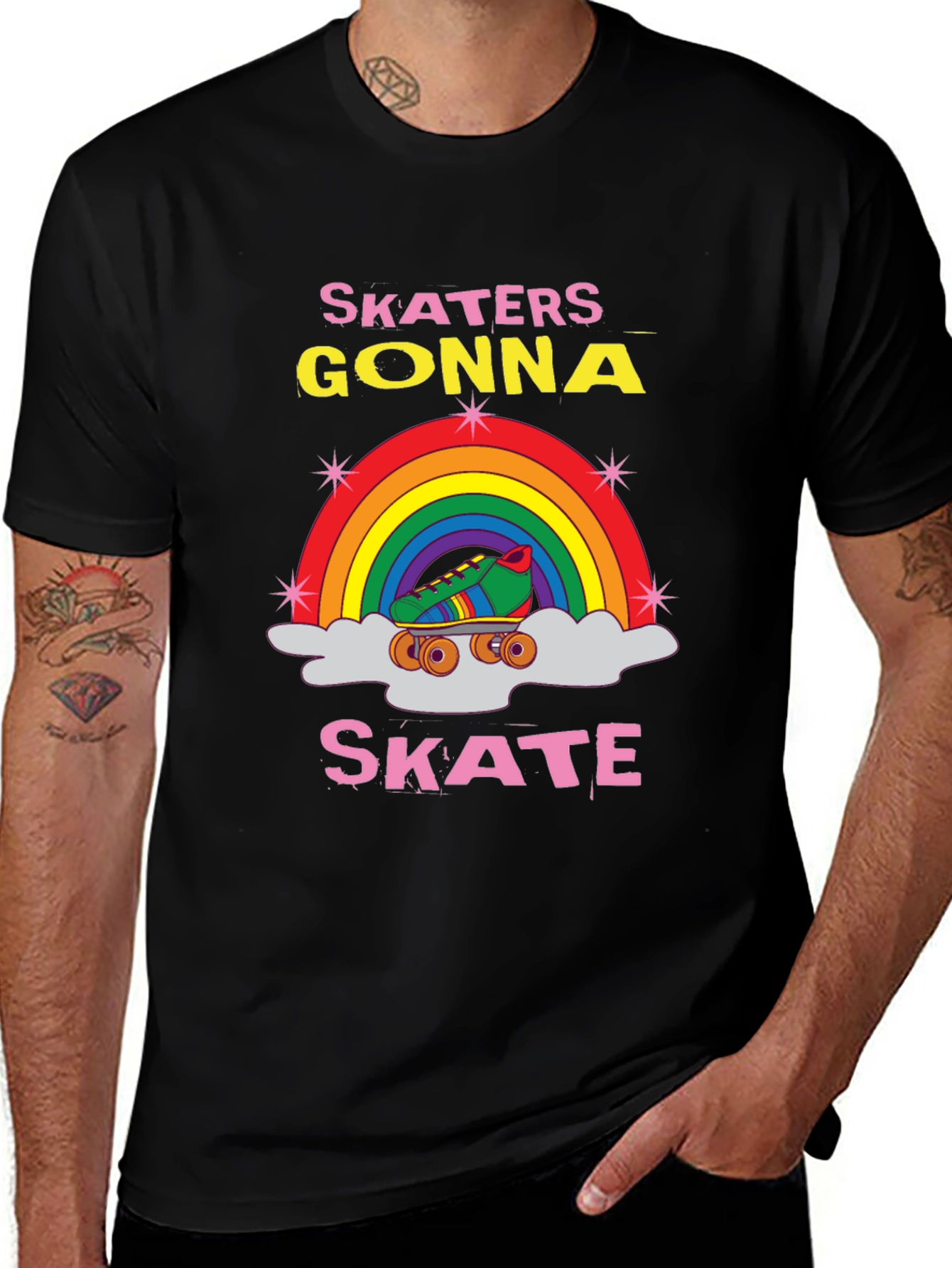 Skaters Gonna Skate Rainbow T-Shirt