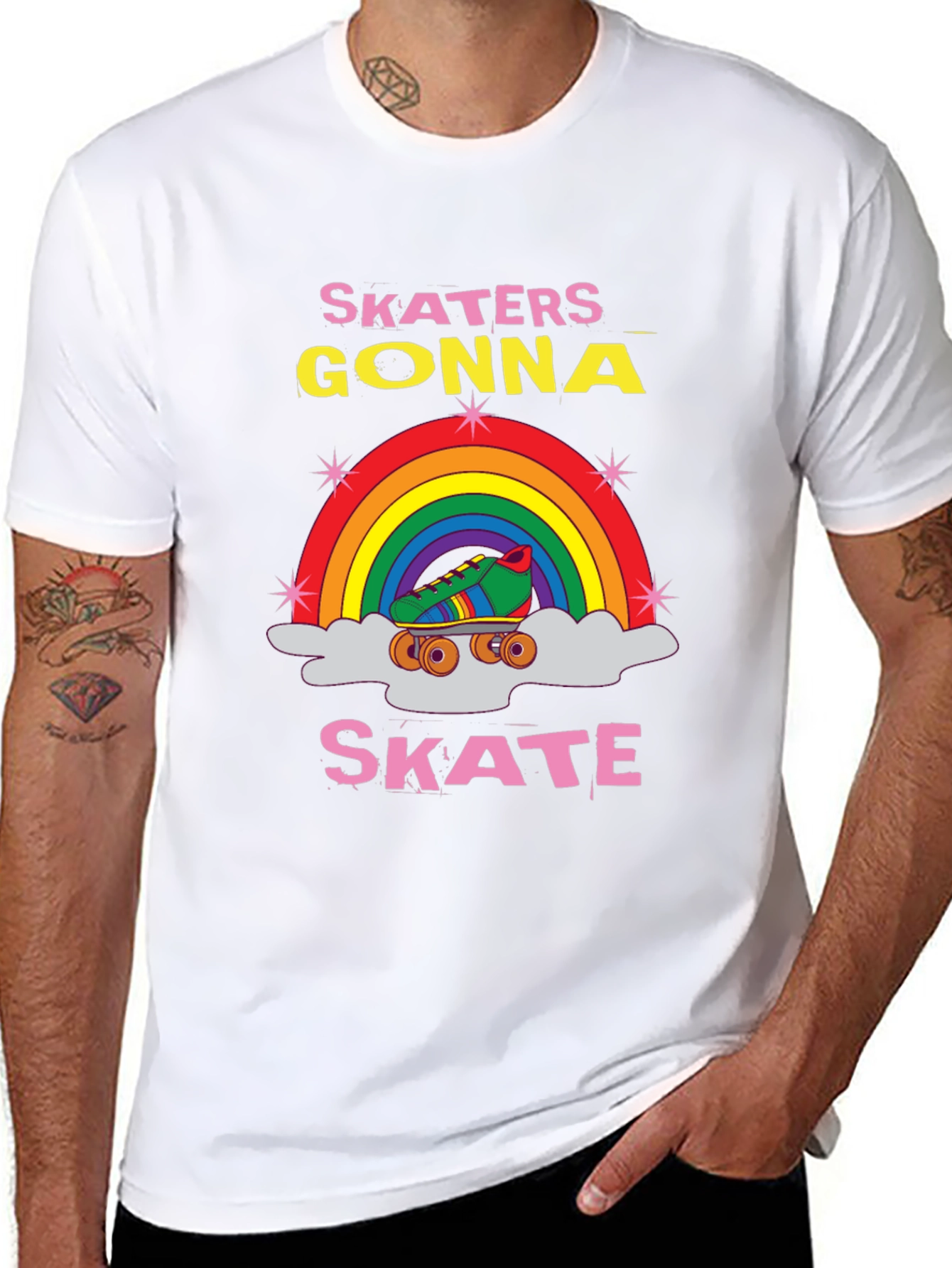 Skaters Gonna Skate Rainbow T-Shirt