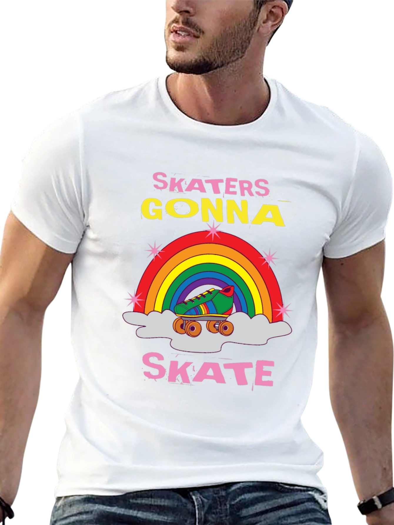 Skaters Gonna Skate Rainbow T-Shirt