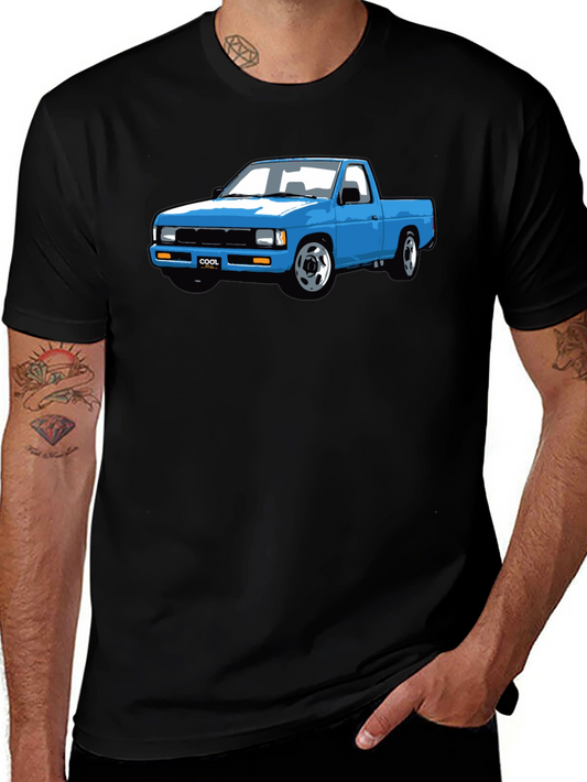 Blue Truck Graphic Tee - Cool Car Shirt