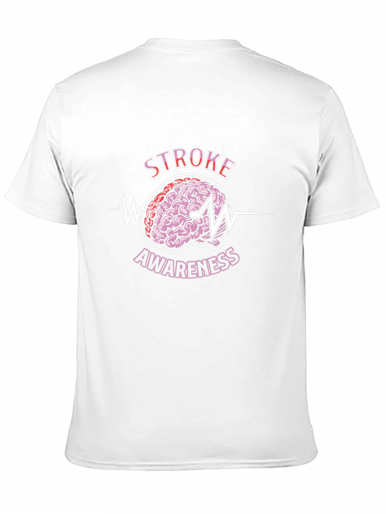 Stroke Awareness Graphic Tee - Brain ECG Design