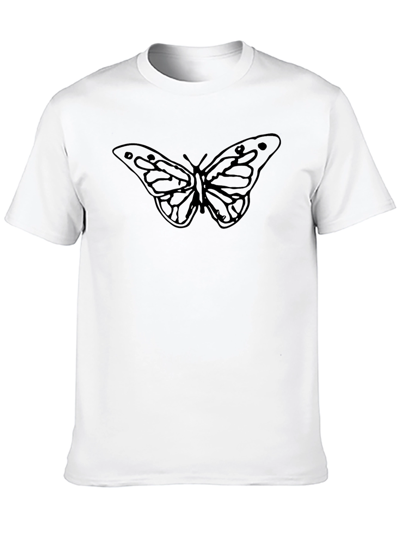 Butterfly Graphic Black T-Shirt - Stylish Casual Wear