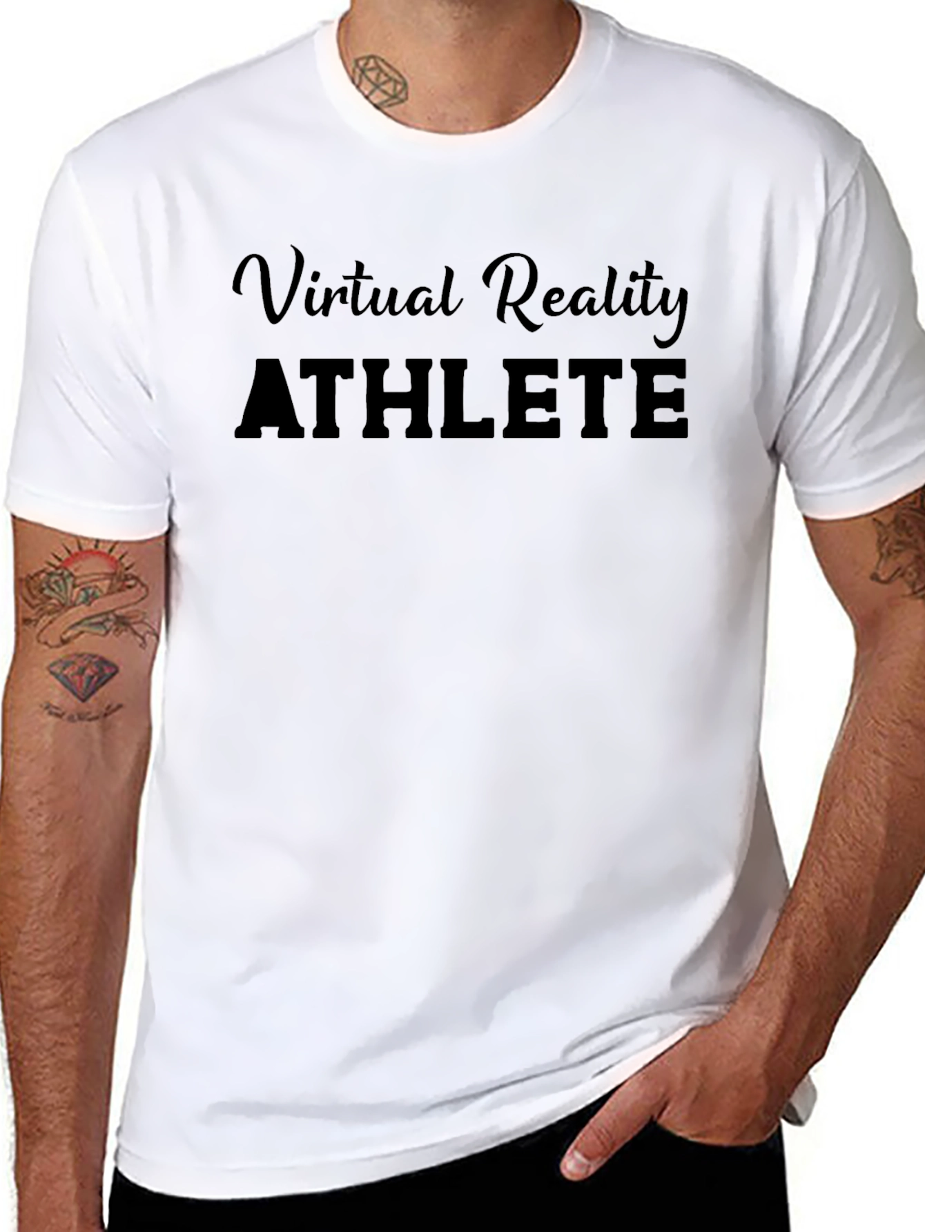 Virtual Reality Athlete Black Graphic Tee