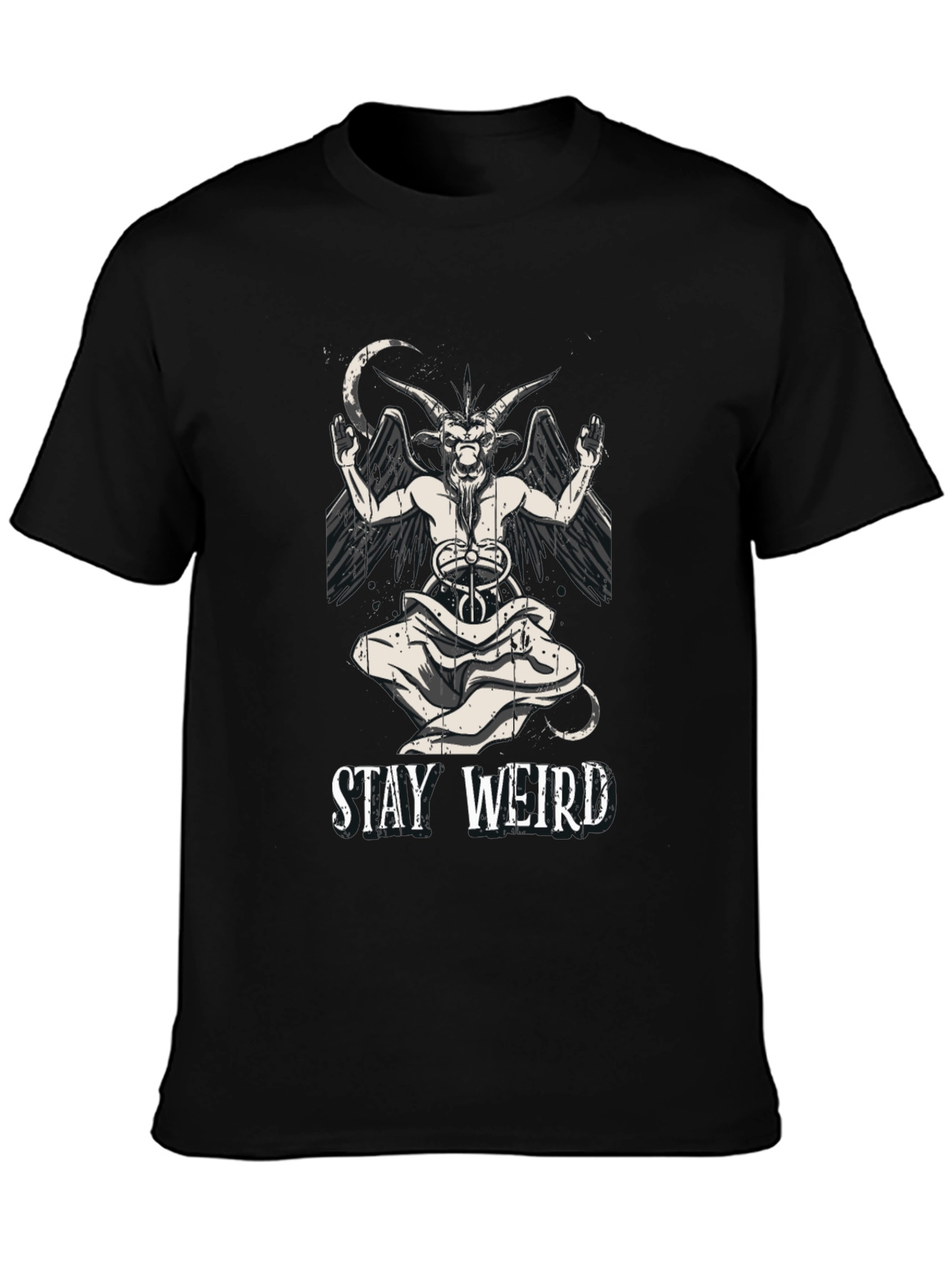 Stay Weird Baphomet Graphic T-Shirt