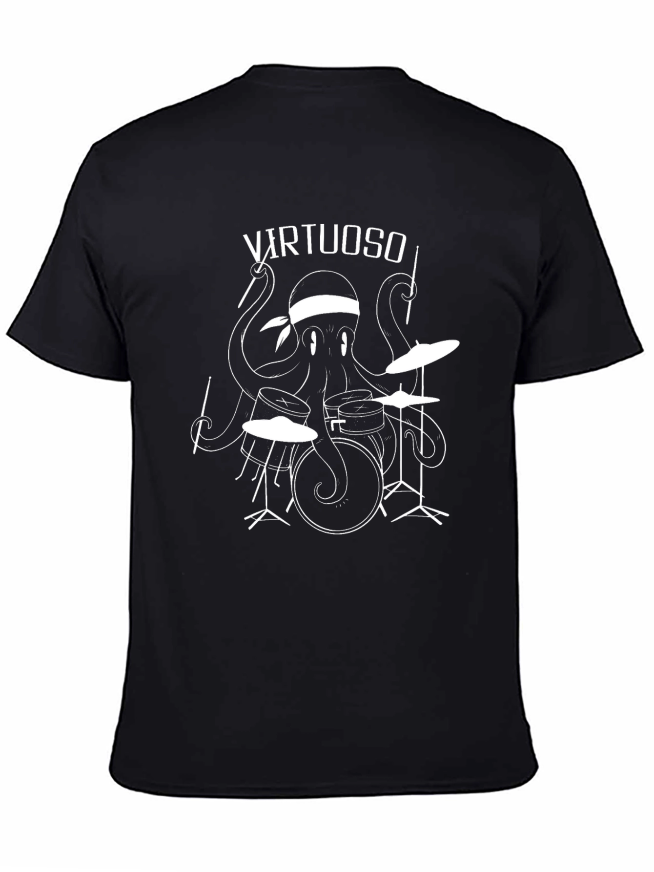 Octopus Drummer Graphic Tee - Virtuoso Music Shirt