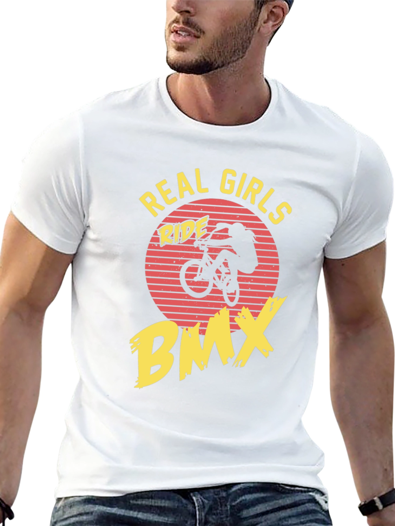 Real Girls Ride BMX Black Graphic Tee