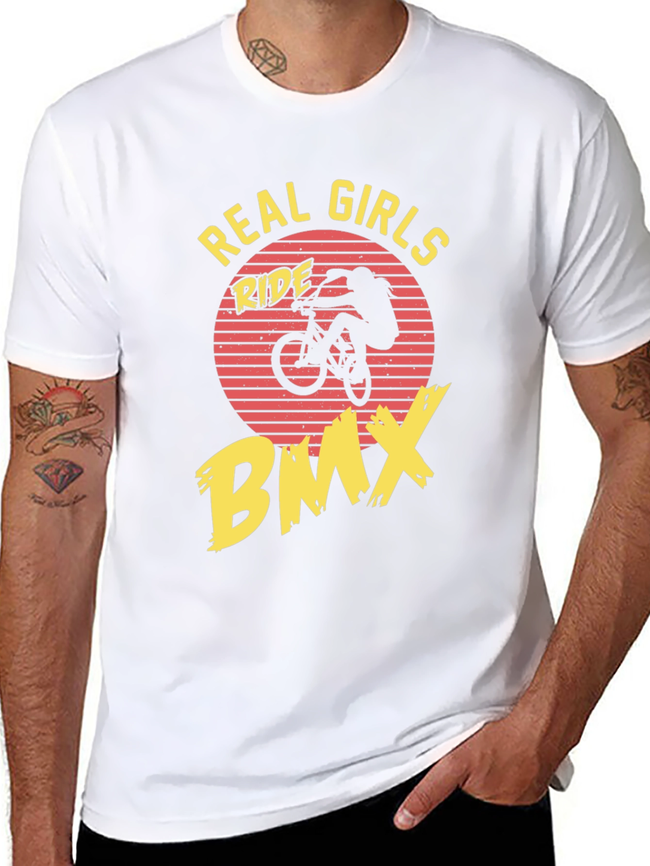 Real Girls Ride BMX Black Graphic Tee