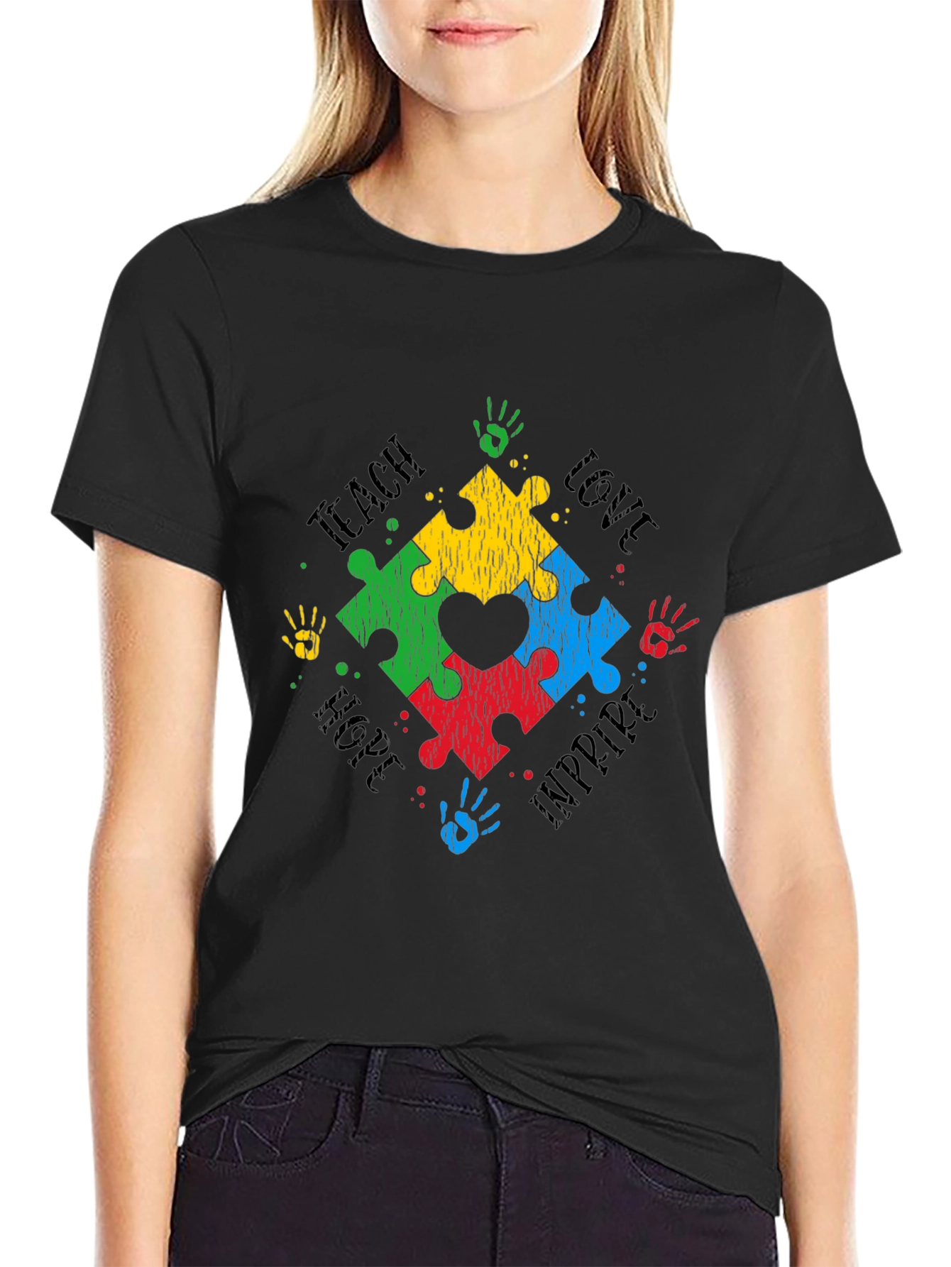 Autism Awareness Puzzle Heart T-Shirt
