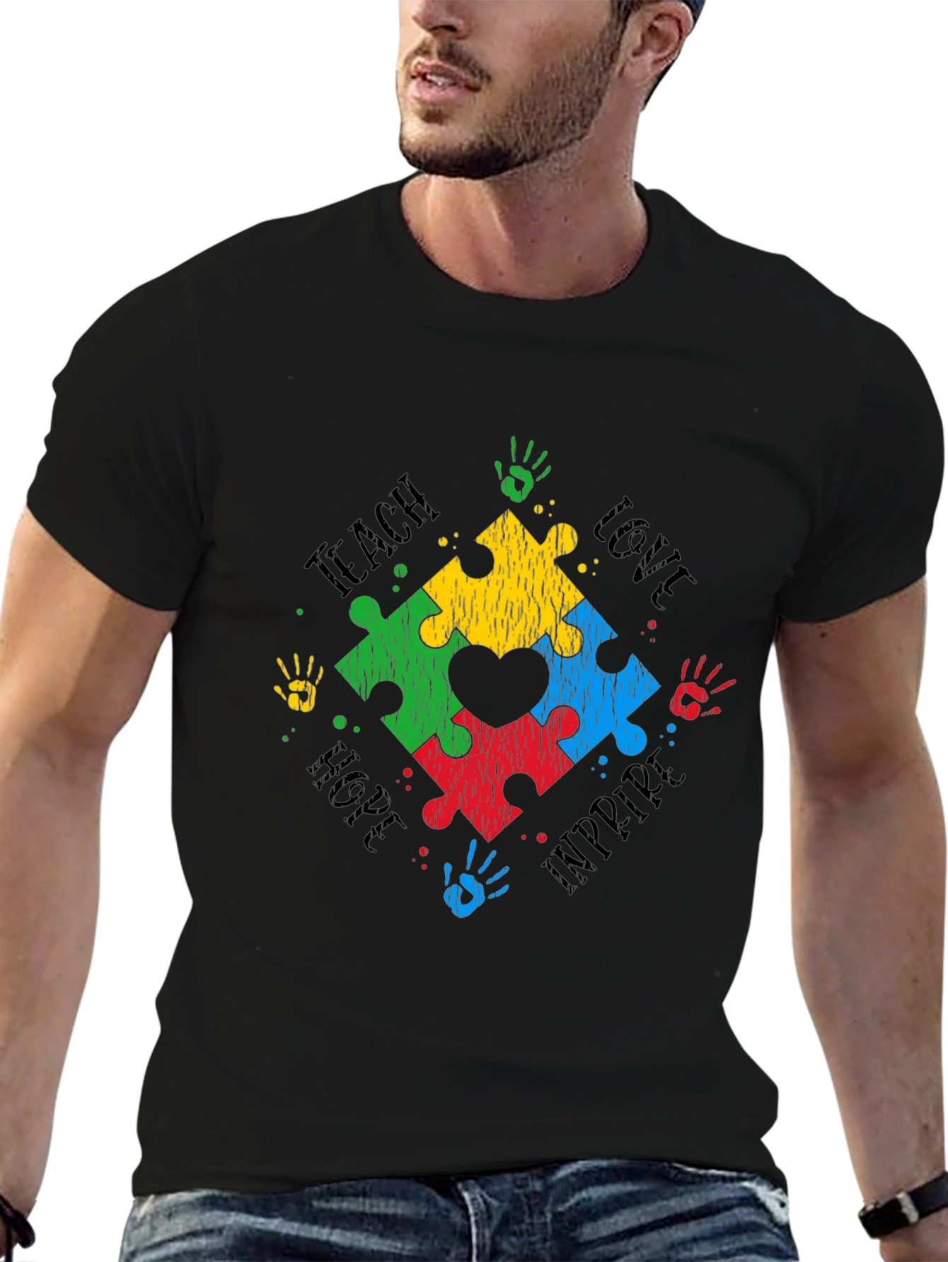 Autism Awareness Puzzle Heart T-Shirt