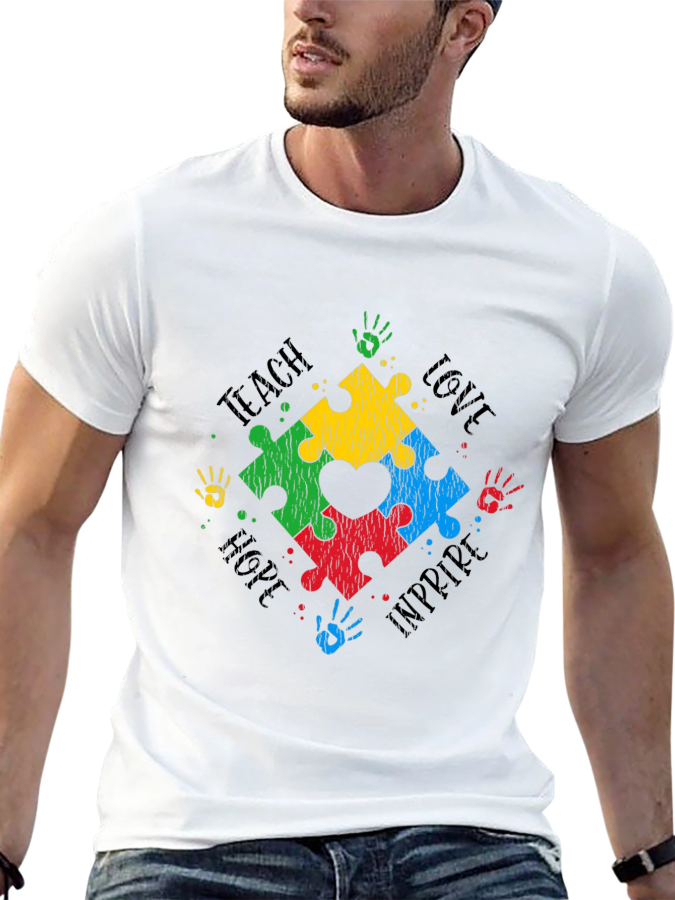 Autism Awareness Puzzle Heart T-Shirt