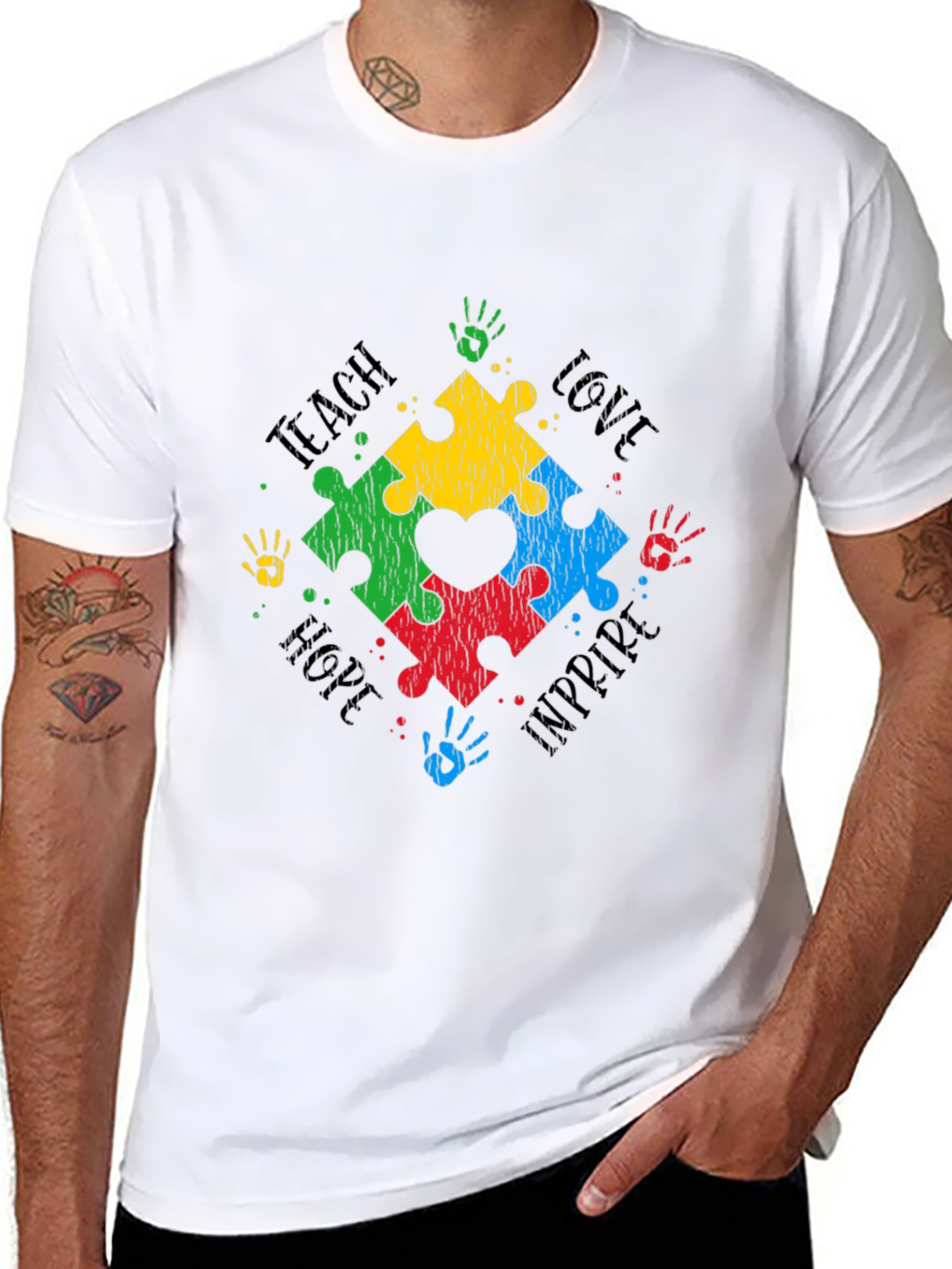 Autism Awareness Puzzle Heart T-Shirt