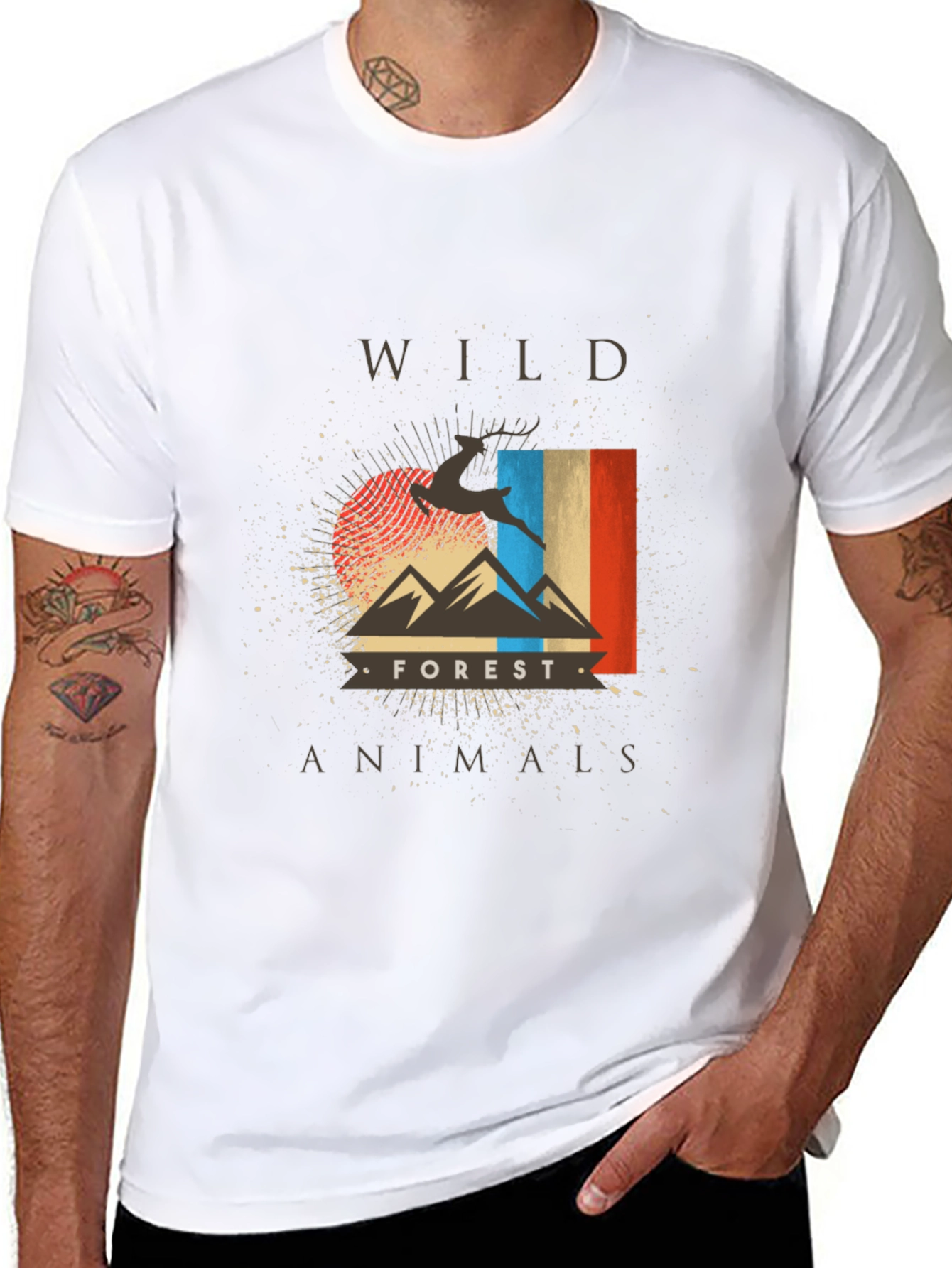 Wild Forest Animals Graphic T-Shirt
