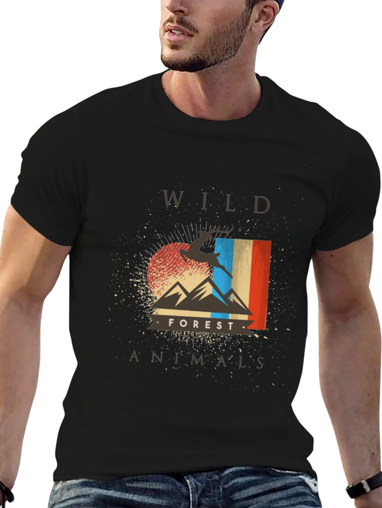 Wild Forest Animals Graphic T-Shirt