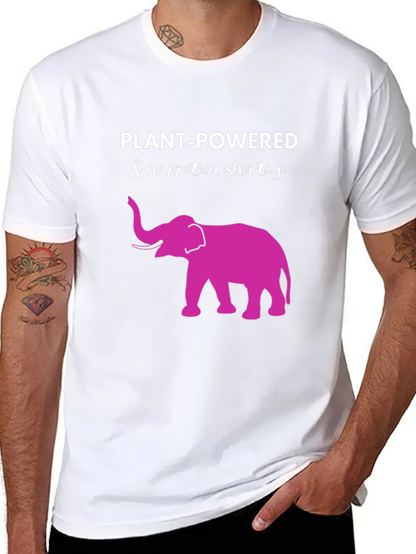 Plant Powered Vegan Elephant T-Shirt