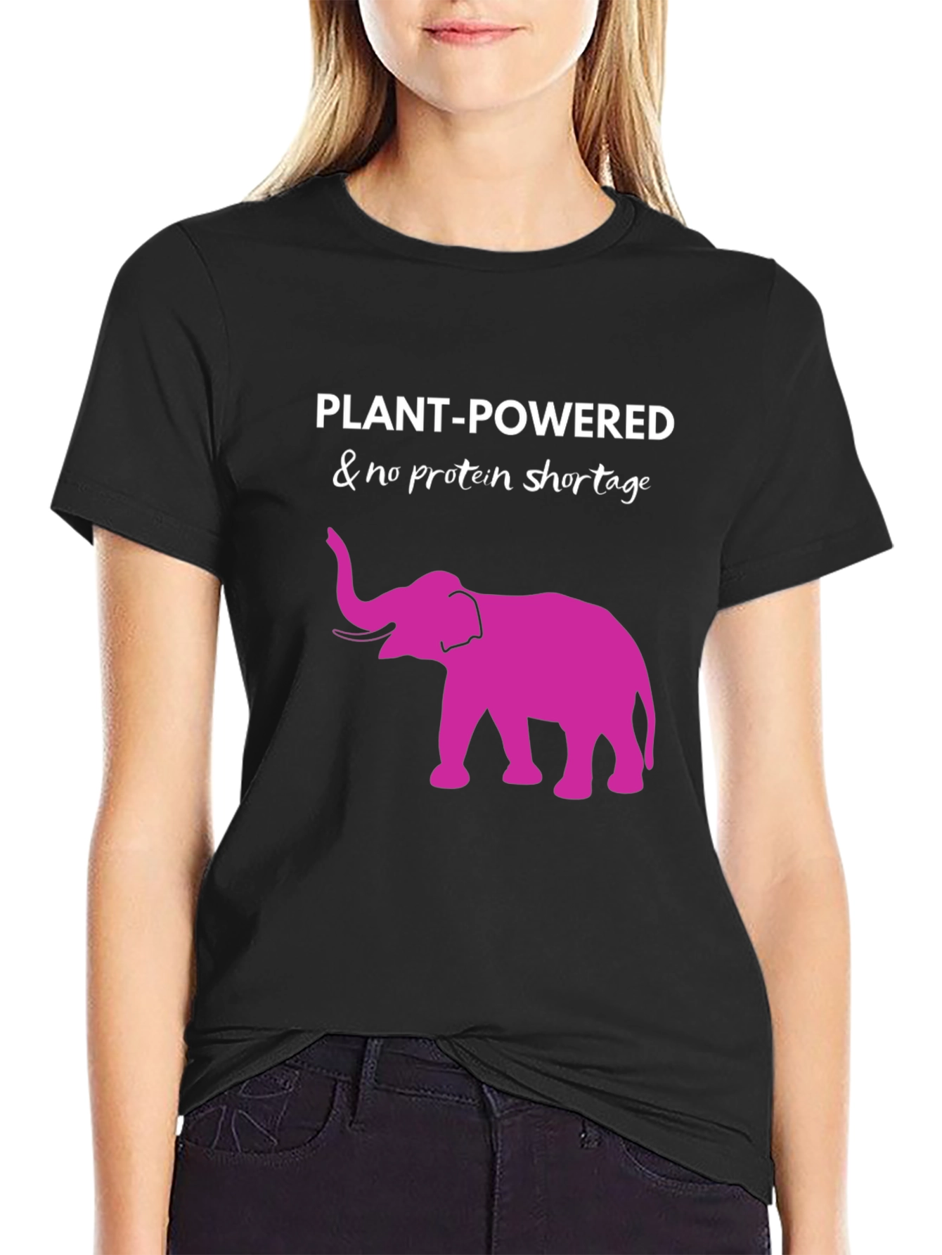 Plant Powered Vegan Elephant T-Shirt
