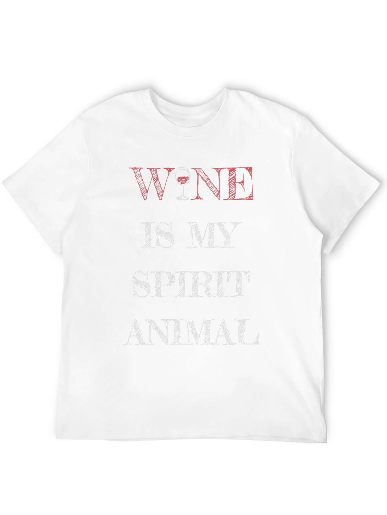 Wine is My Spirit Animal T-Shirt - Black