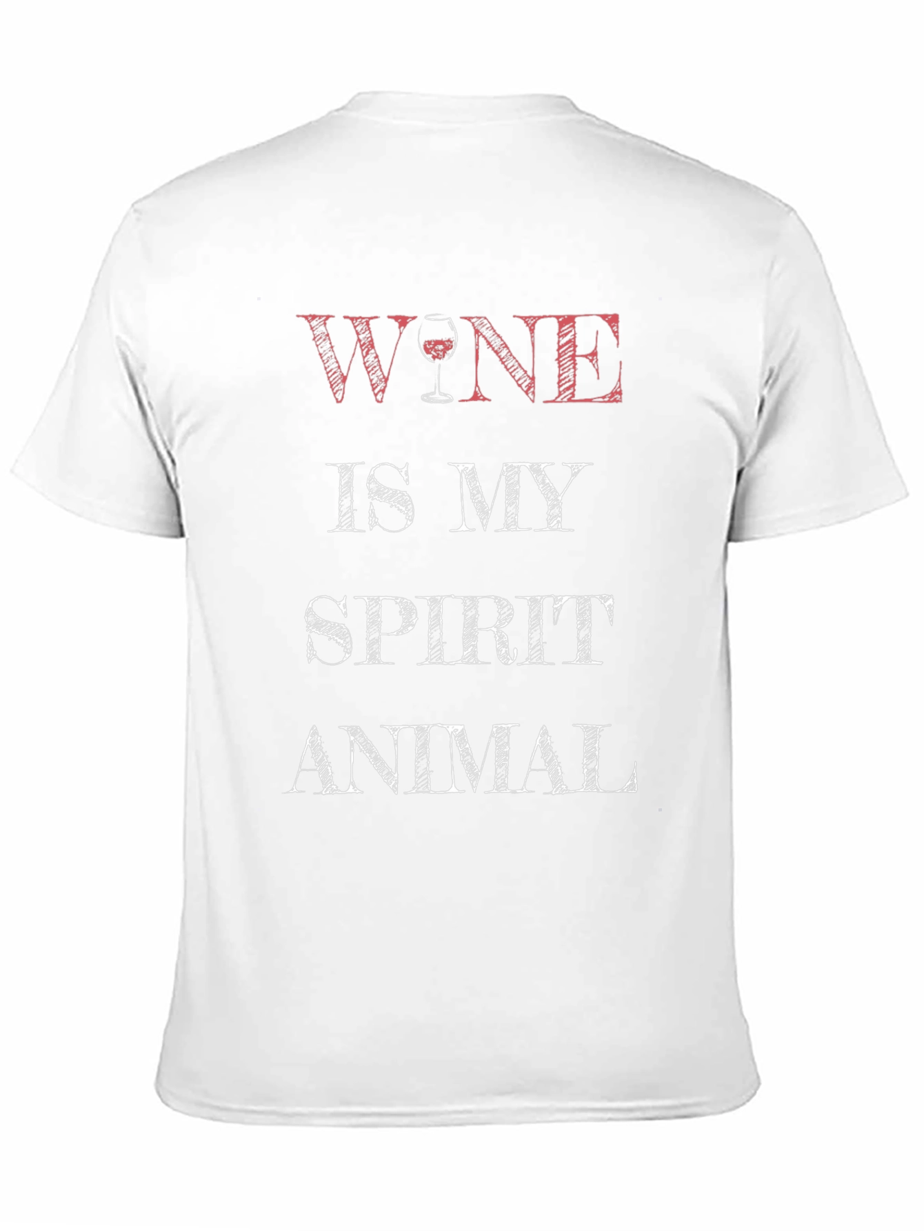 Wine is My Spirit Animal T-Shirt - Black