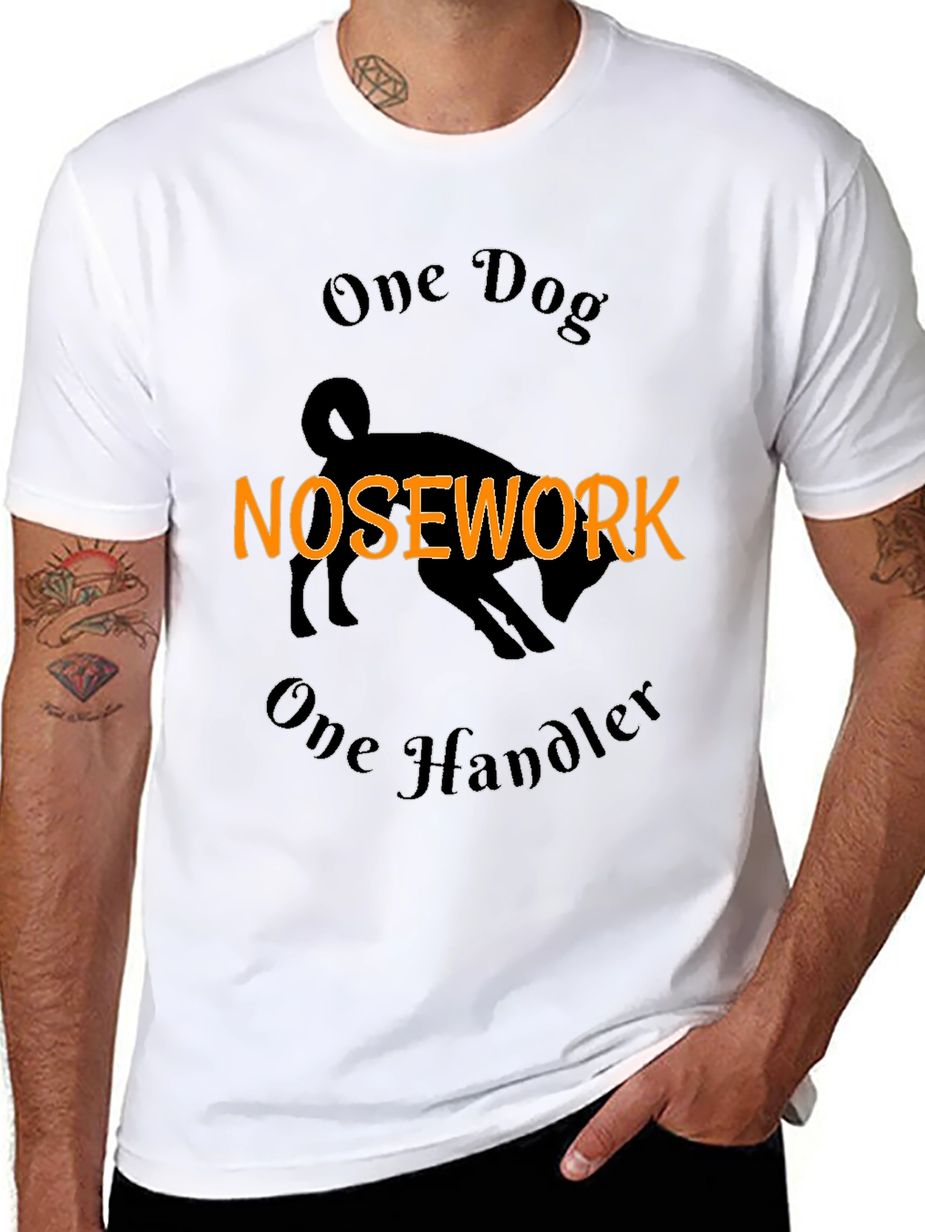 Nosework Dog Handler Tee - Black Cotton Blend