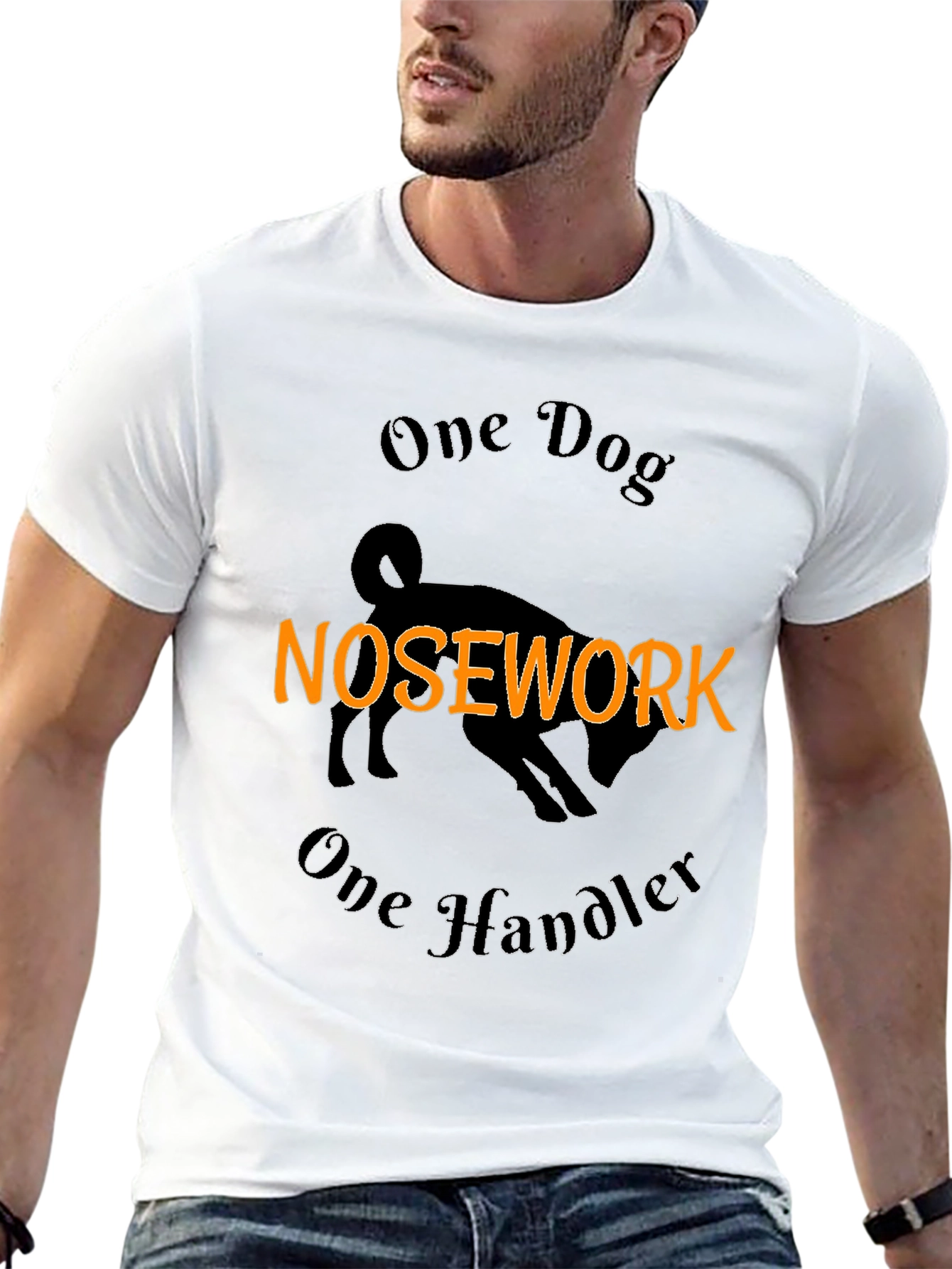 Nosework Dog Handler Tee - Black Cotton Blend