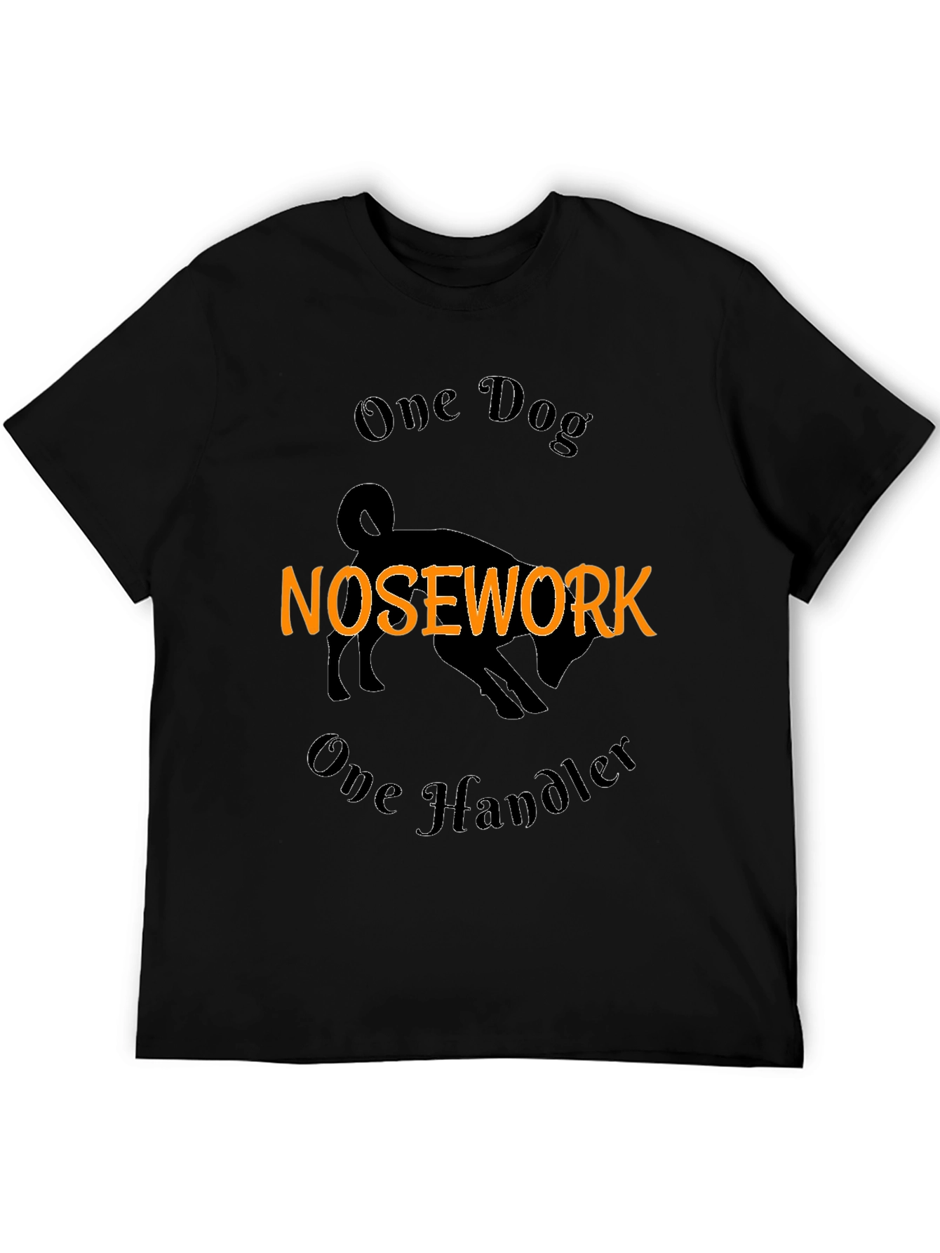 Nosework Dog Handler Tee - Black Cotton Blend