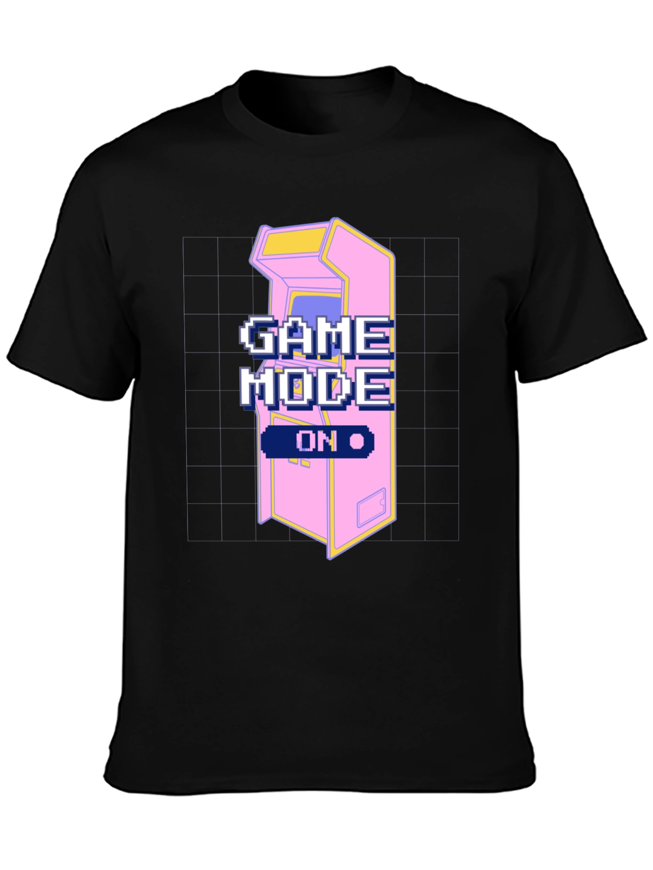 Retro Gamer Mode On Black T-Shirt