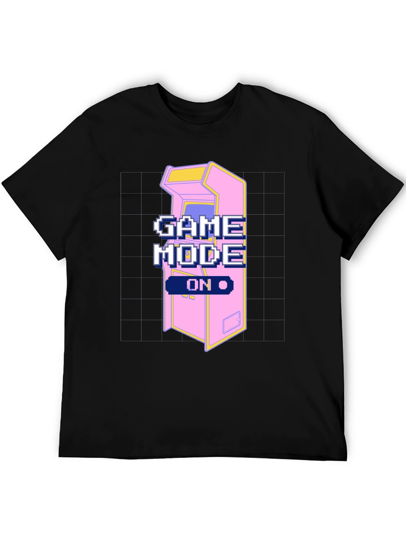 Retro Gamer Mode On Black T-Shirt
