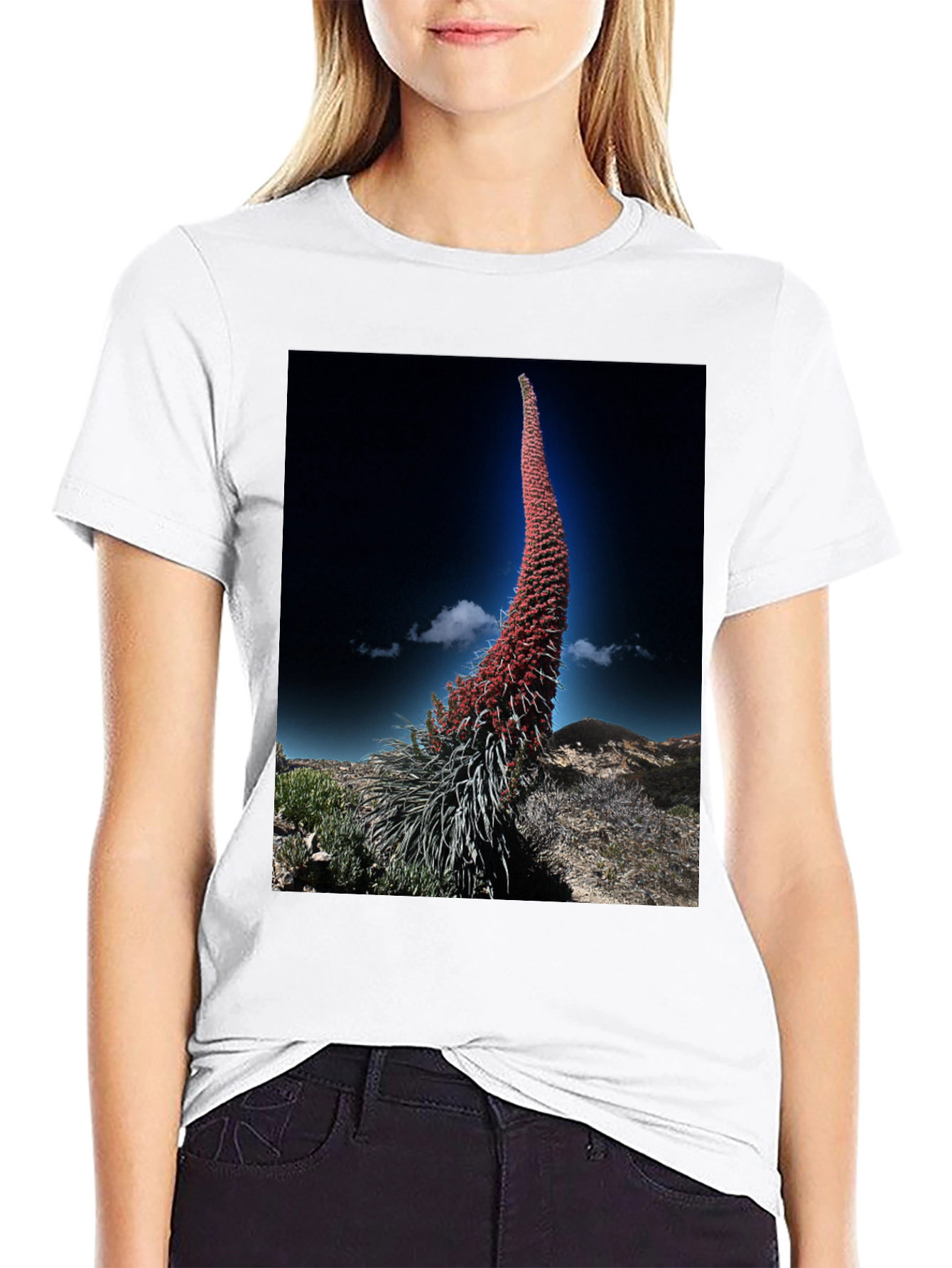Unique Flower Graphic T-Shirt