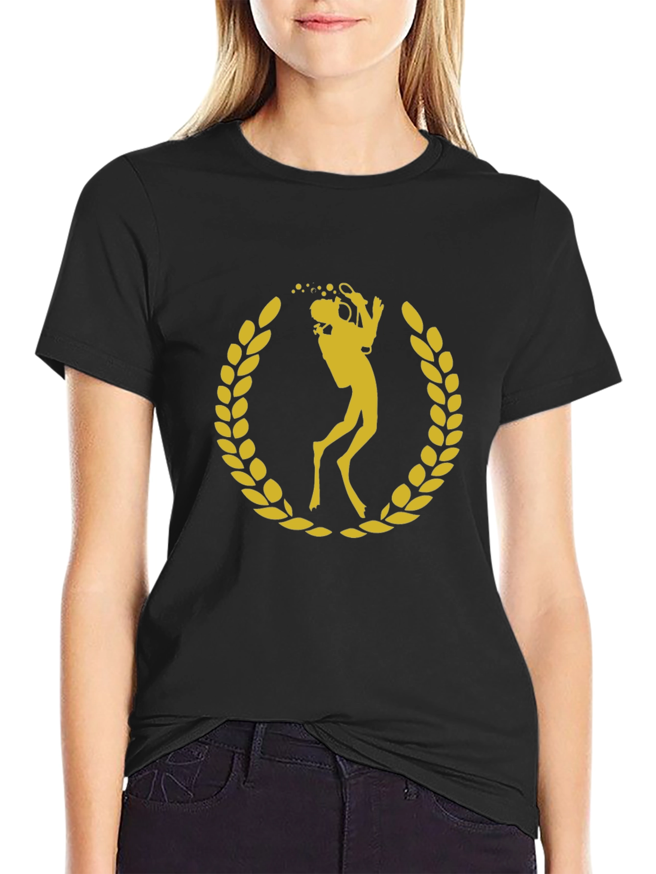 Diver Laurel Wreath Graphic T-Shirt