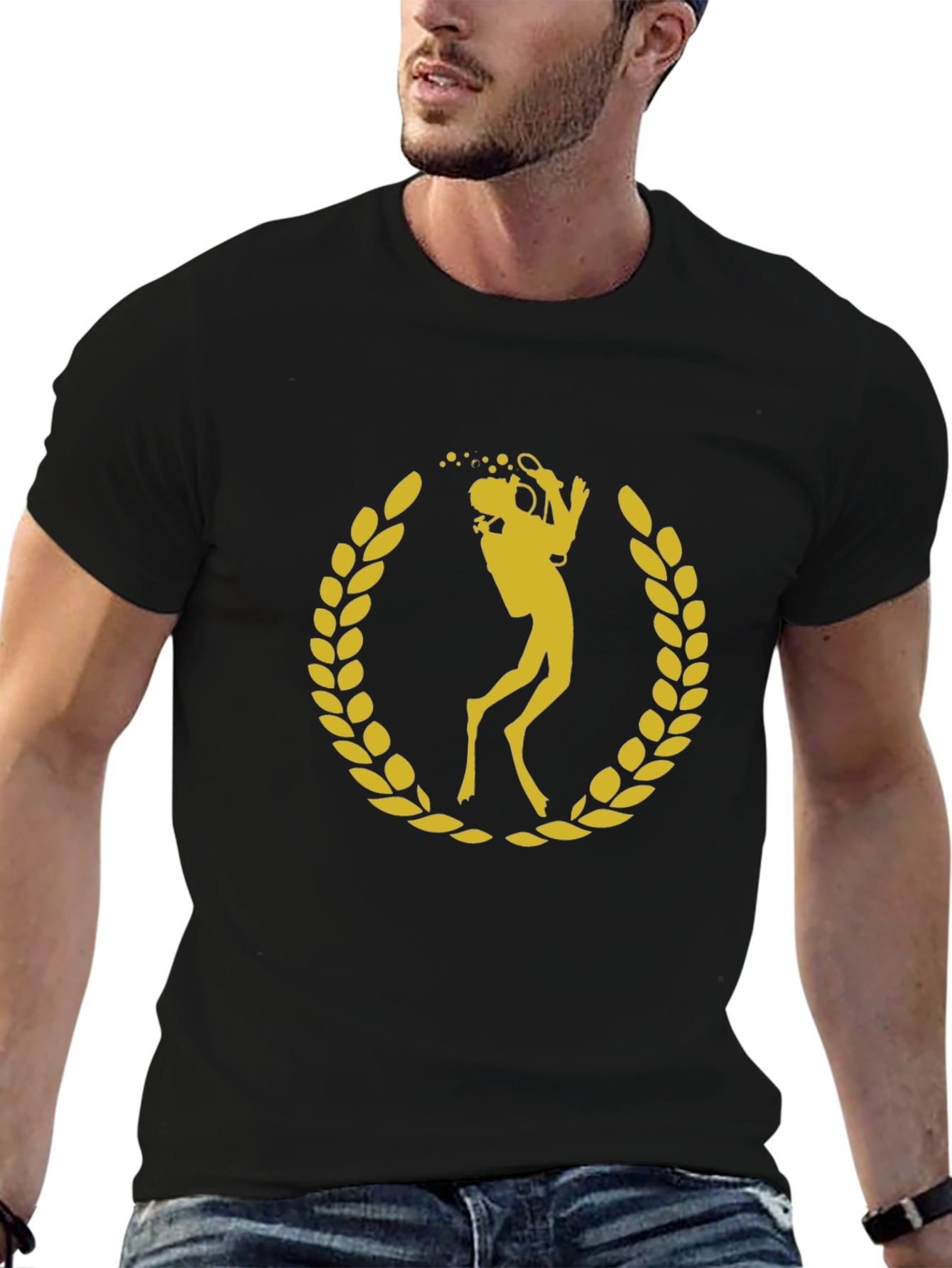 Diver Laurel Wreath Graphic T-Shirt
