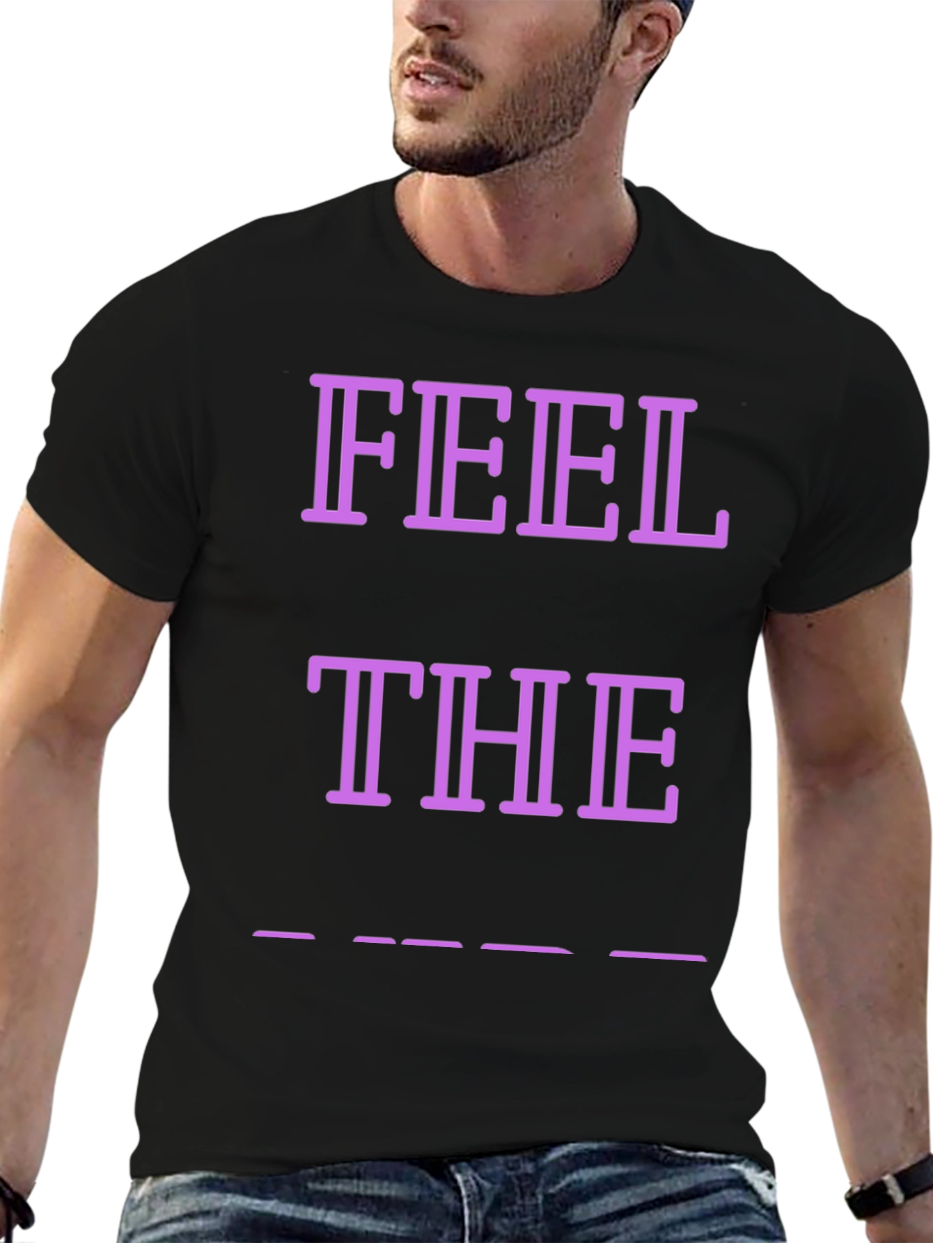 Feel the Vibes Black Graphic Tee