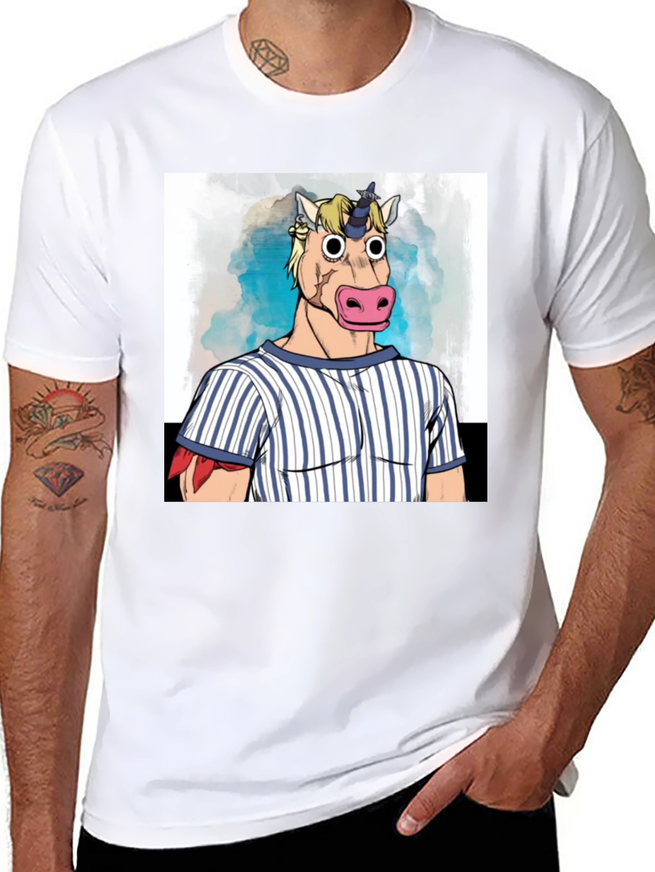 Unicorn Man Graphic Tee - Black