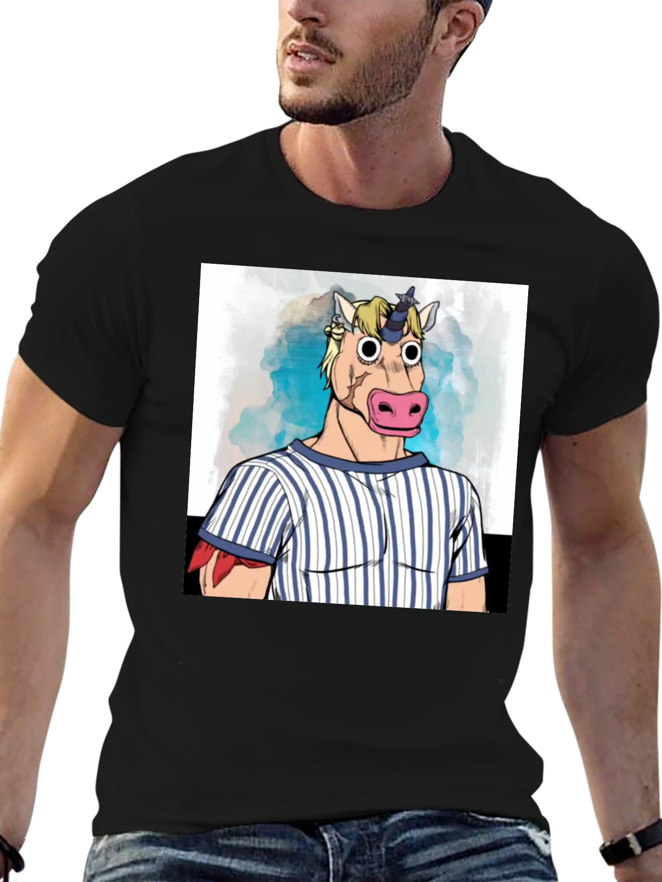 Unicorn Man Graphic Tee - Black