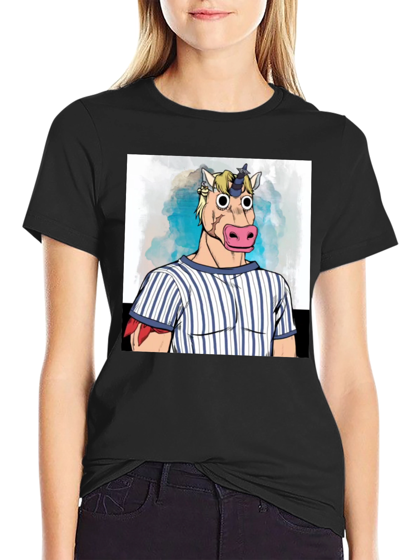 Unicorn Man Graphic Tee - Black