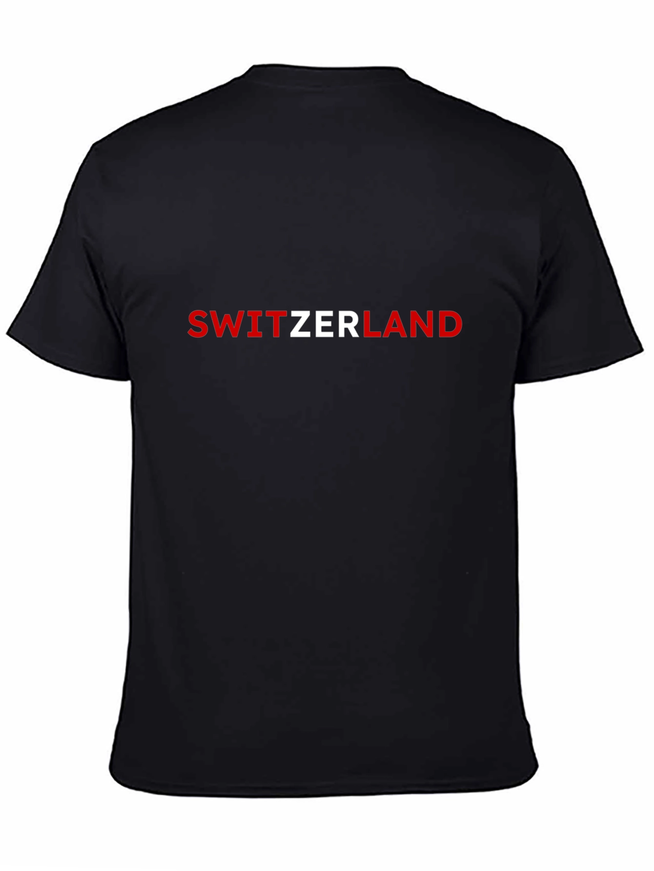 Switzerland Graphic Tee - Black Cotton T-Shirt