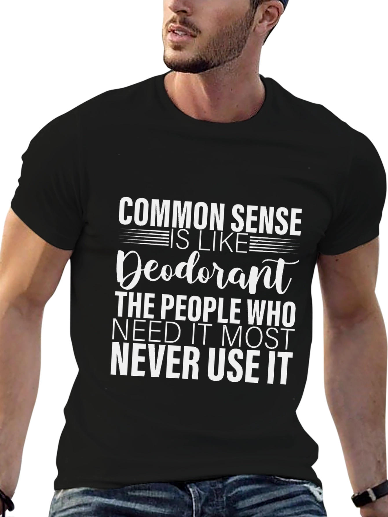 Humorous Common Sense Graphic Tee