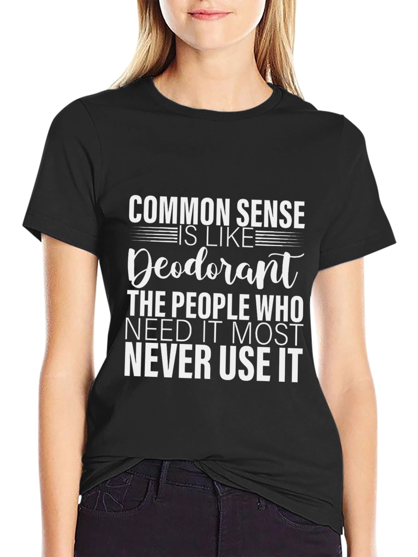 Humorous Common Sense Graphic Tee