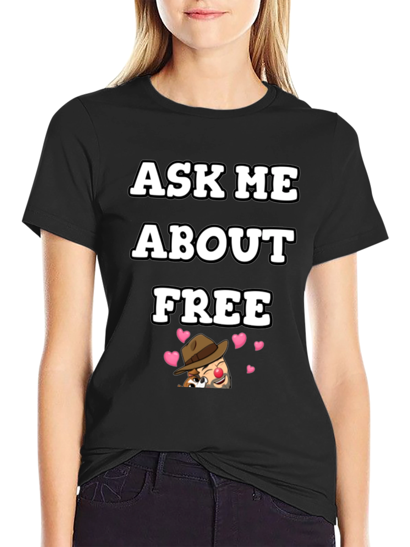 Ask Me About Free T-Shirt Funny Clown Tee