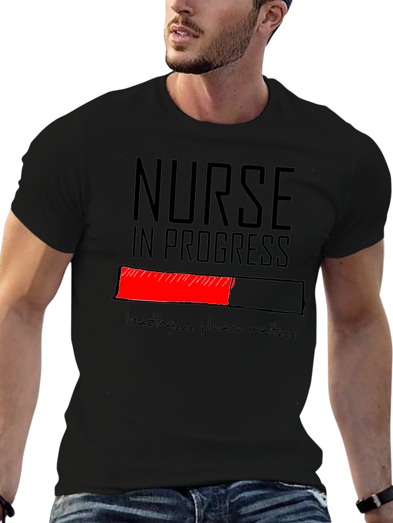 Nurse in Progress Graphic Tee - Black