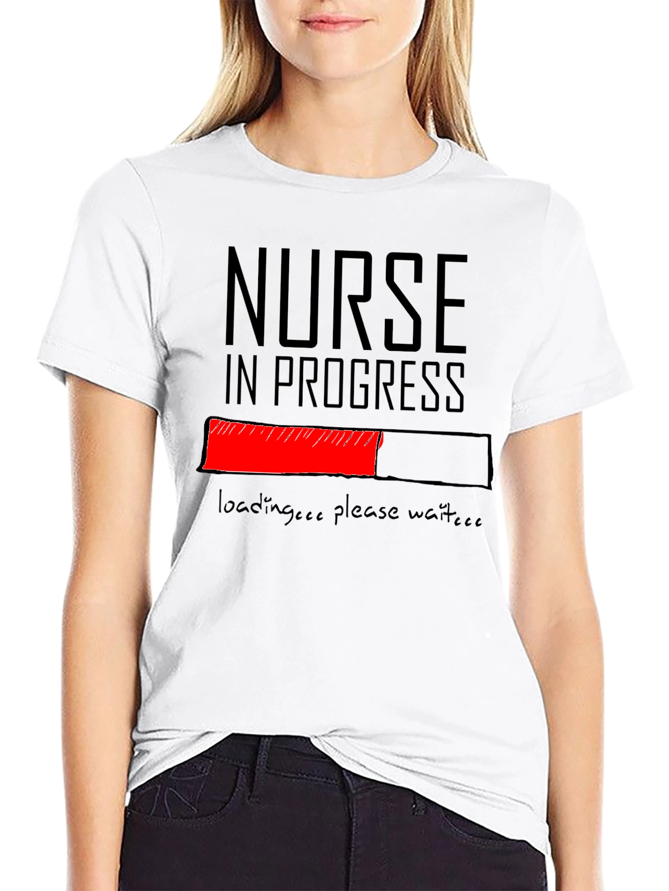 Nurse in Progress Graphic Tee - Black