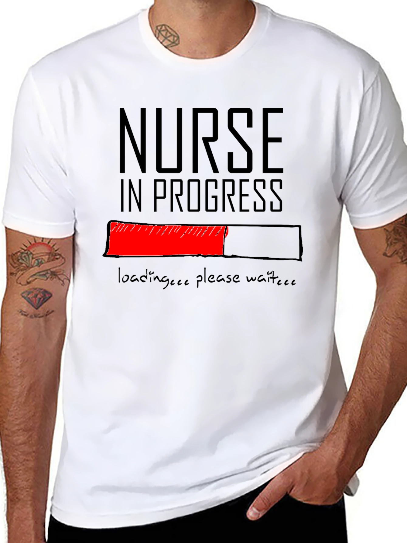 Nurse in Progress Graphic Tee - Black