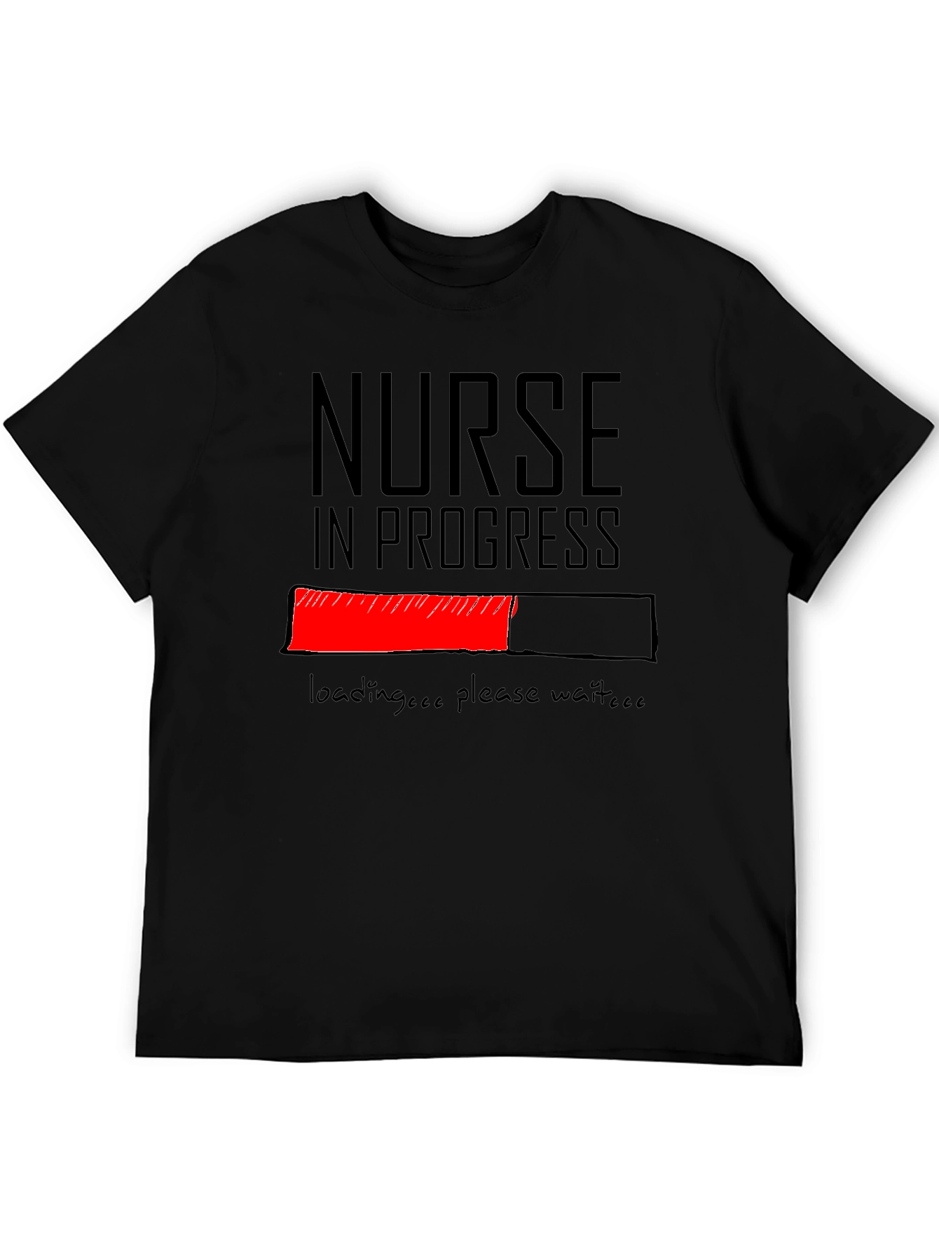 Nurse in Progress Graphic Tee - Black