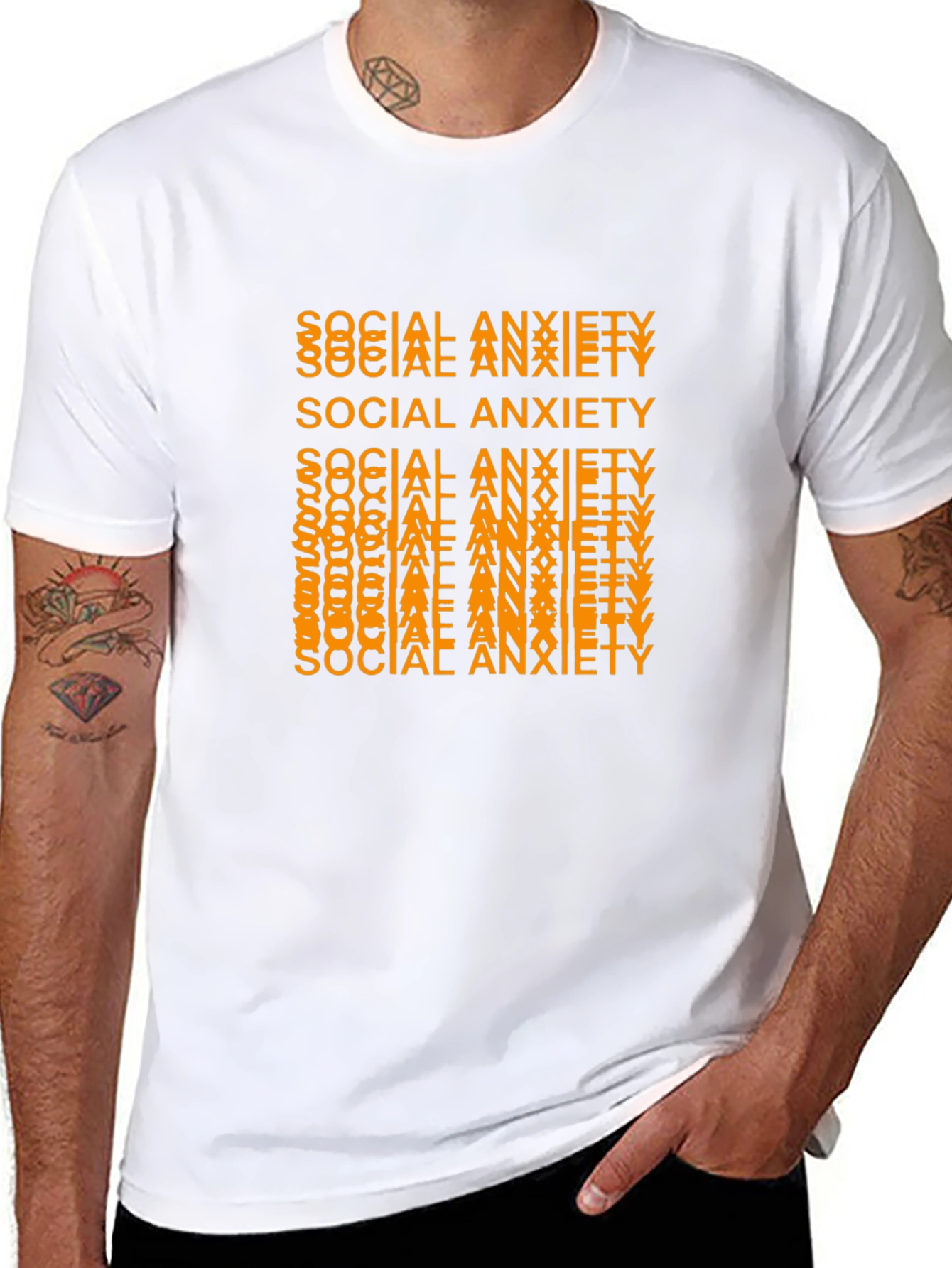 Social Anxiety Graphic T-Shirt - Trendy Statement Tee