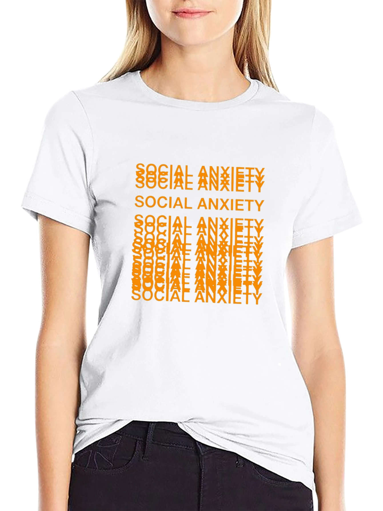 Social Anxiety Graphic T-Shirt - Trendy Statement Tee